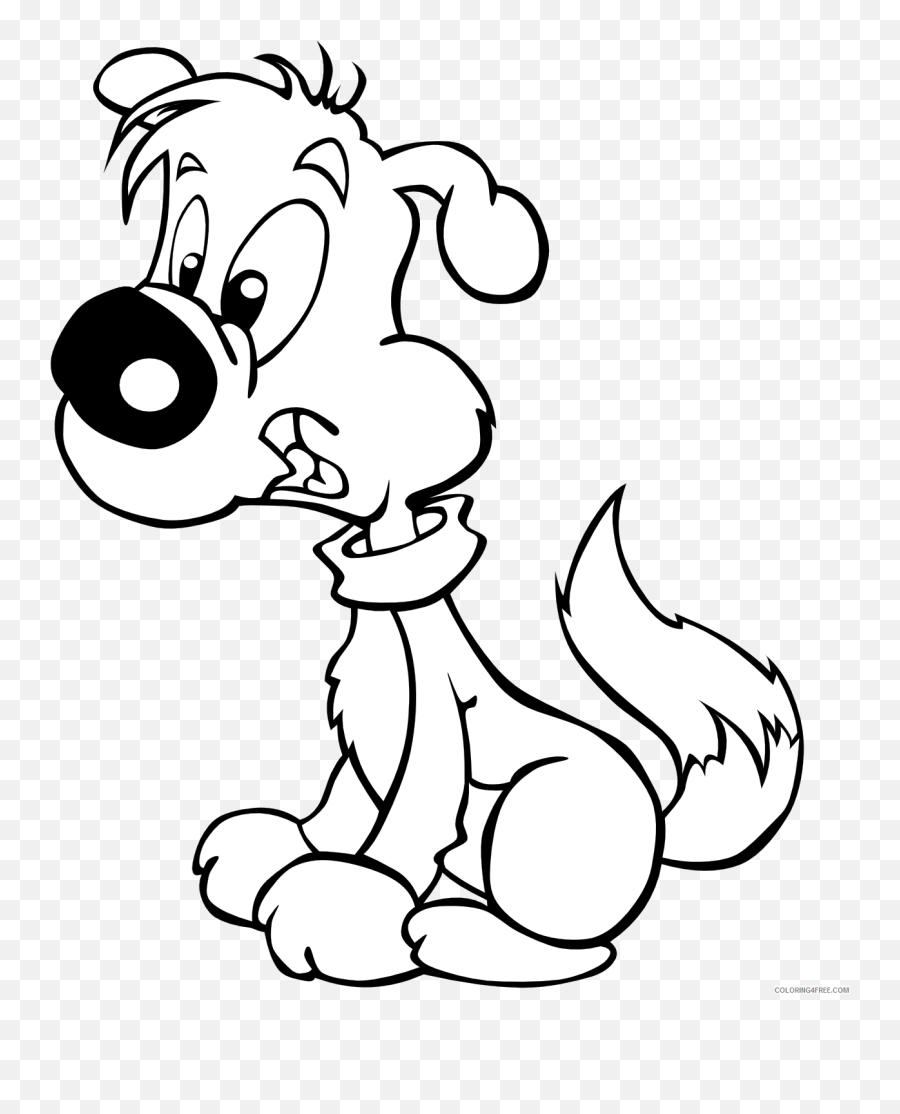 Puppy Outline Coloring Pages Puppy Cartoon Free That - Cartoon Image Clip Art Emoji,Cartoon Emotion Faces Printable