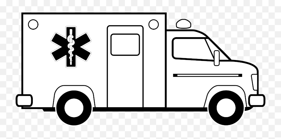 Download Ambulance Emergency Medical Services Fire Engine - Black And White Ambulance Emoji,Medical Symbol Emoji