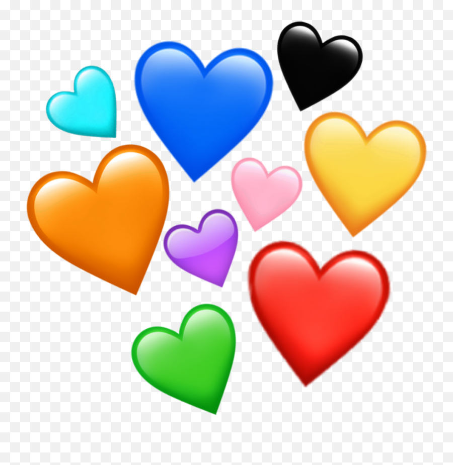 Emoji Rainbow Heart Smiley Sticker - Girly,All The Emojis In Rainbow Order