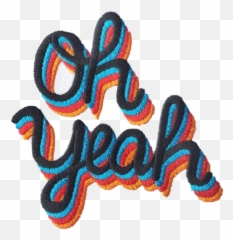 Words Text Ohyeah Oh Yeah Sticker - Oh Yeah Aesthetic Blue Emoji,Oh Yeah Emoji