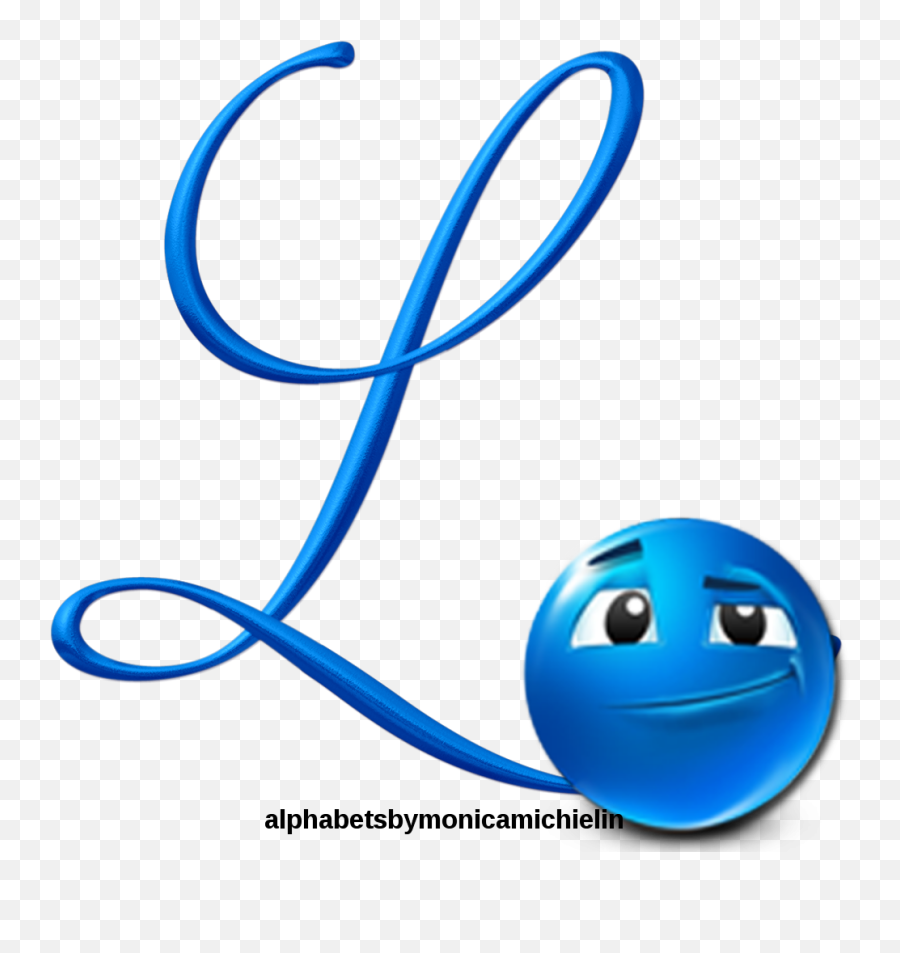 Blue Smile Emoticon Emoji Alphabet Png - Happy,Emoticon (l