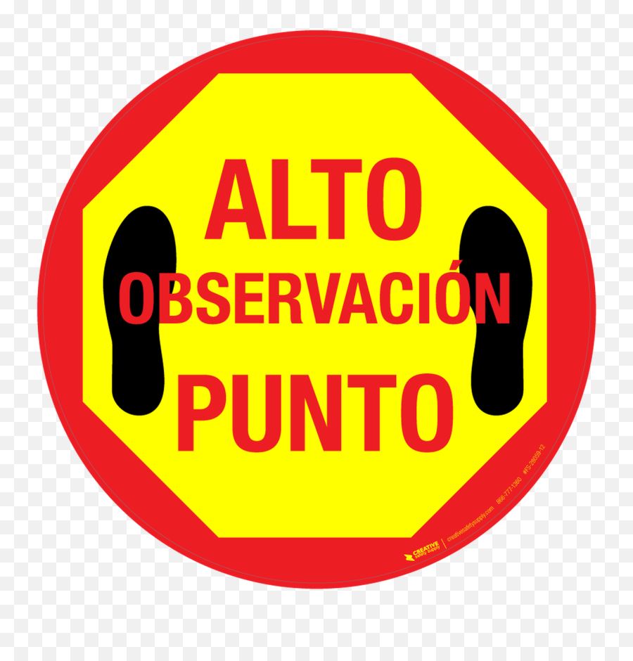 Alto Observación Punto Floor Sign - Quintana Park Emoji,Punto Emoji