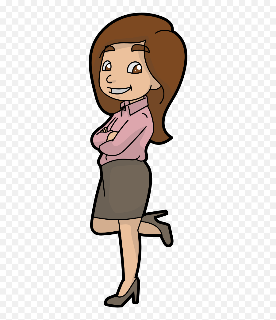 Happy Woman Cartoon Png - Transparent Happy Woman Cartoon Emoji,Girl Sticking Her Hand Out Emoji Transparent