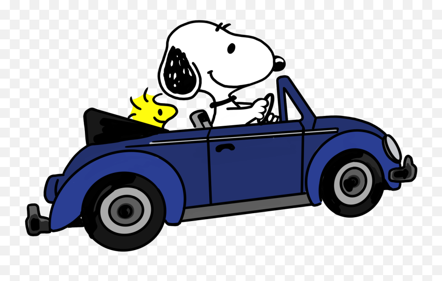Snoopy Blue Car Sticker - Automotive Decal Emoji,Blue Car Emoji