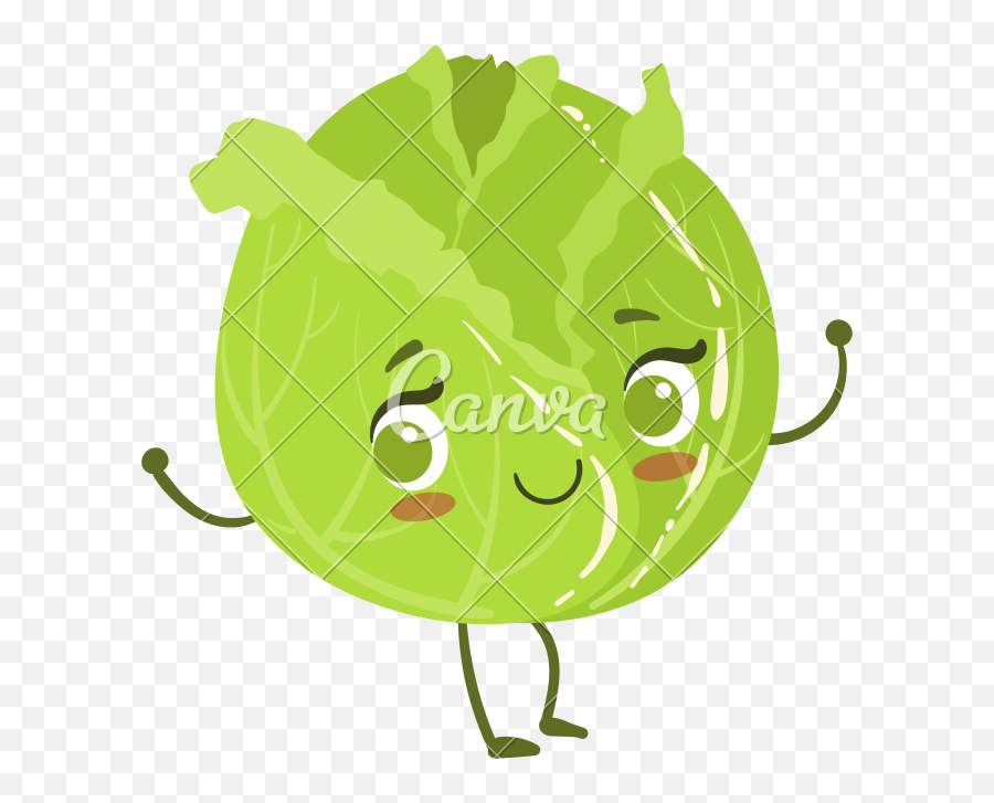 Kawaii Transparent Png - Kawaii Icons By Canva Cute Cartoon Cabbage Camera Emoji,Kawaii Emojis Transparent