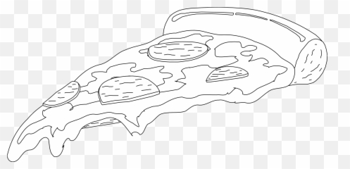 Download Pizza Black And White - Pizza Black White Png Png Black And White Pizza Transparent Emoji,Pizza Slice Emoji