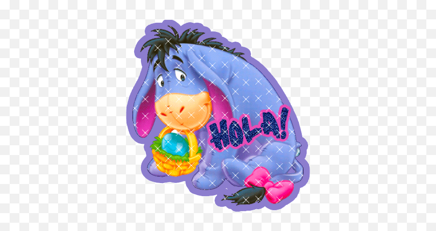 Glitter Gif Picgifs Eeyore 535845 - Easter Disney Characters Emoji,Pooh Emoji