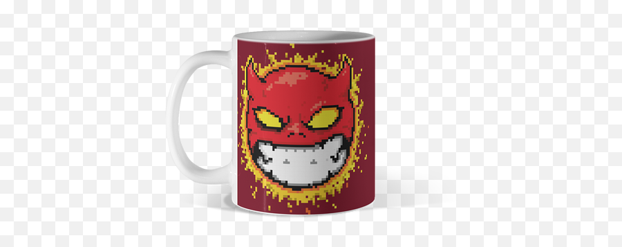 New Red 8 Bit Mugs Design By Humans Emoji,Emoticon Sketch Artist