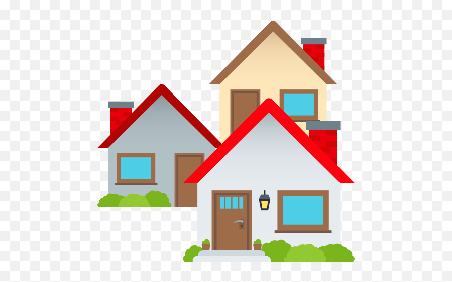 Emoji Houses To Copy Paste - Multiple Houses Emoji,House Emojis