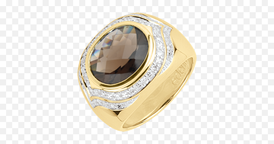 Horus Smoky Quartz Ring - Silver Diamonds And Fine Stones Emoji,Emotions Sterling Silver 7-stone Ring