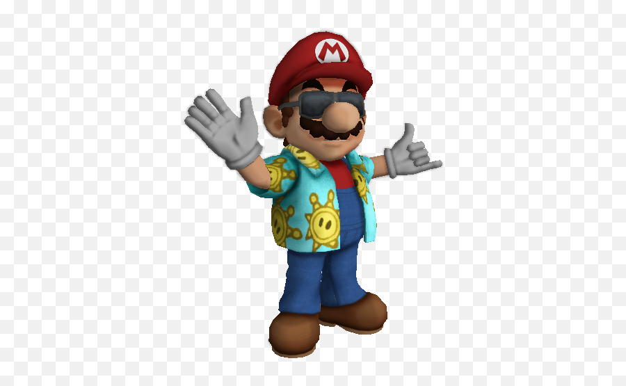 Super Mario Sunshine - Vacationized Mario 343i Global Emoji,Steam Emoticon Art Thumbs Up