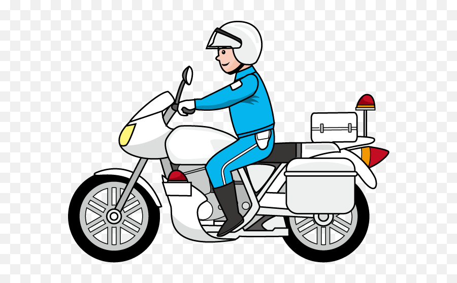 Police Motorcycle Clipart Free Clipart - Motorbike Clipart Black And White Emoji,Motorcycle Emoji