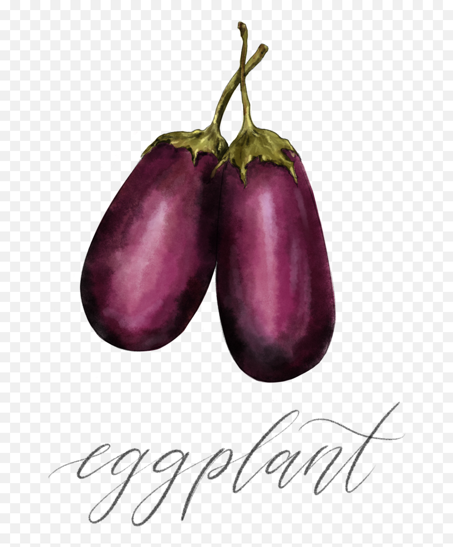 Mini Eggplants Emoji,Corn And Eggplant Emoticon