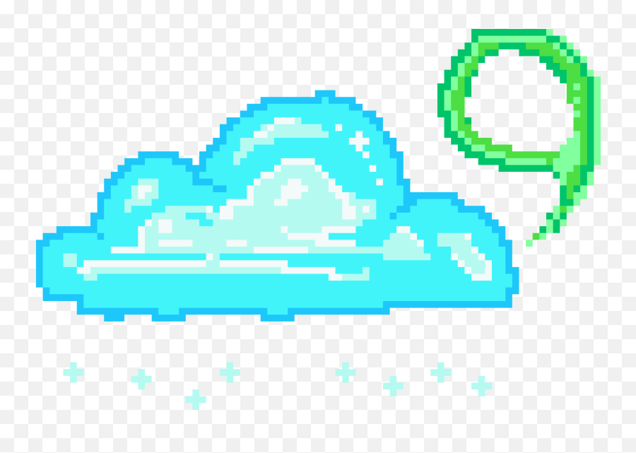 Pixel Art Gallery Emoji,Cloud 9 Emoticon Art