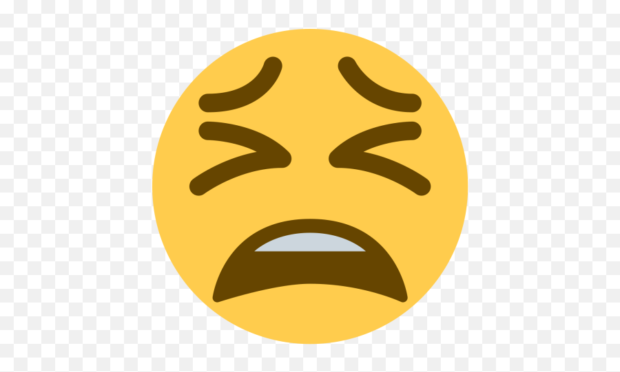 Unhappy Icon - Tired Face Emoji Twitter,Horseshoe Emoticon