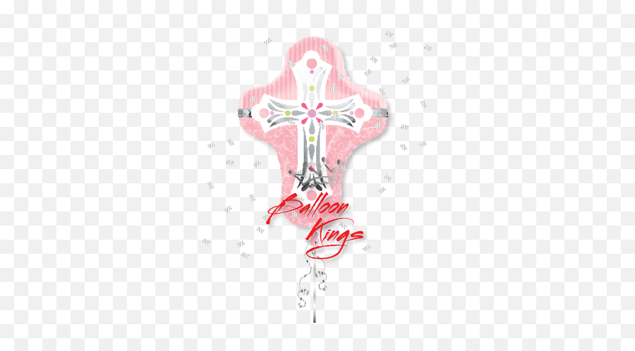Sweet Baby Christening Pink Cross Bouquet - Balloon Kings Emoji,Crucifixion Emoji
