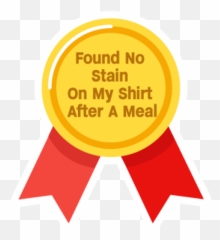 Found No Stain On My Shirt After A Meal Medal Sticker - Dot Emoji,Wave Emoji Shirt