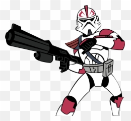 Clipart Gun Star Wars Clipart Gun Star - Clone Wars 2003 Captain Fordo Emoji,Minigun Emoji