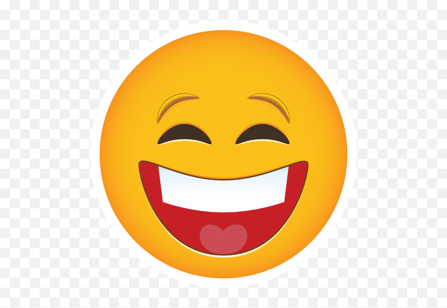 Phone Emoji Sticker Laughing Hard - Happy,Hard On Emoticon