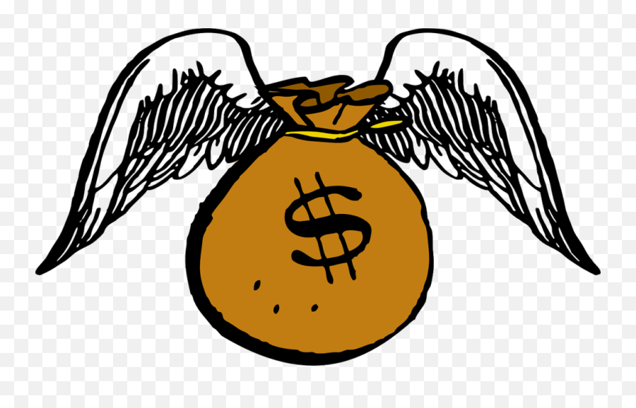 Library Of Money Bag Banner Library - Clipart Flying Money Png Emoji,Angel Cash Emoji