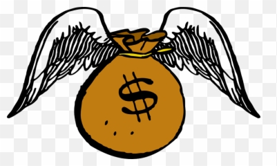 Library Of Money Bag Banner Library - Clipart Flying Money Png Emoji,Angel Cash Emoji