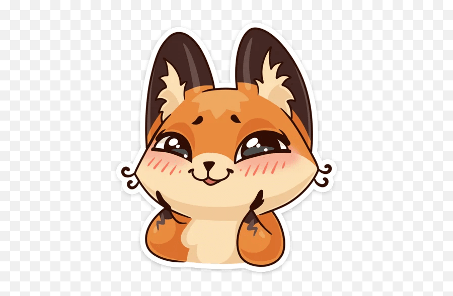 Telegram Emoji,Red Fox Emoticon