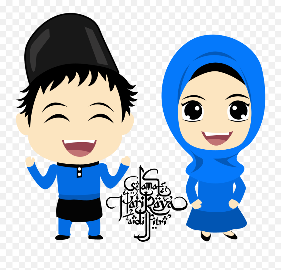 C Dot Com Fizgraphi Kartun Gambar Lucu Lucu - Eid Mubarak Cartoon Emoji,Download Dp Bbm Emoticon Bergerak