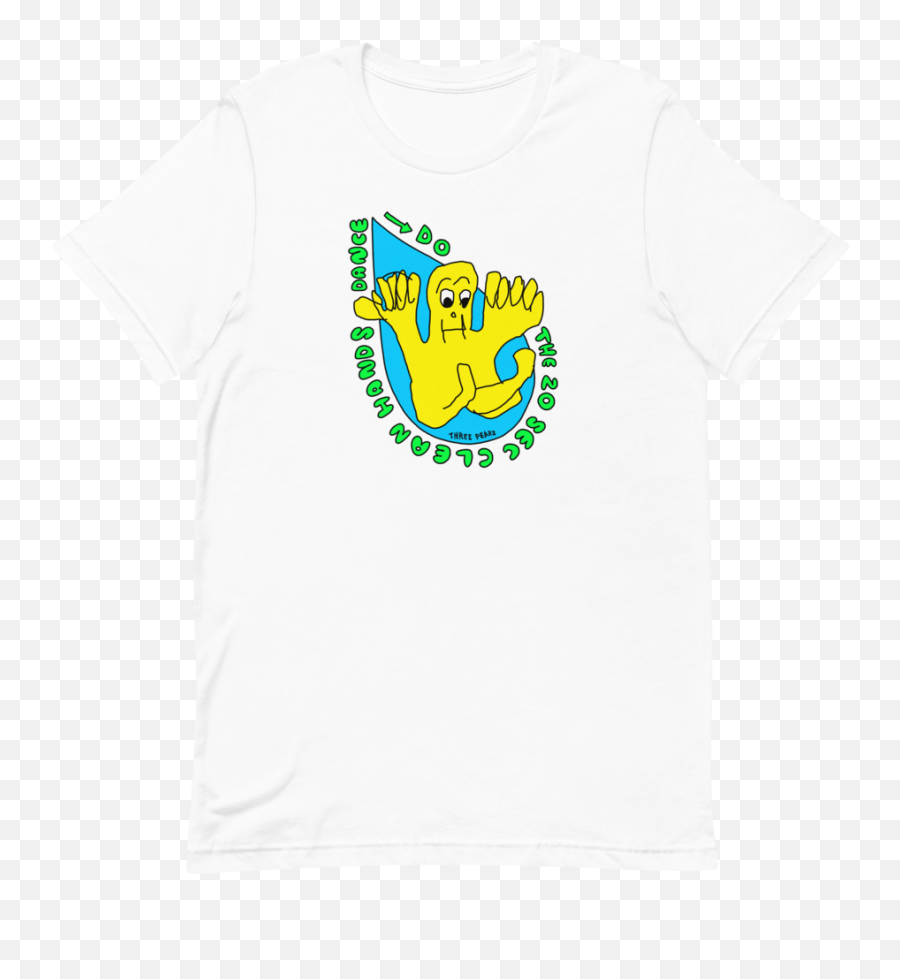 Clean Hands Dance Unisex T - Shirt Short Sleeve Emoji,Yellow Pear Emoticons