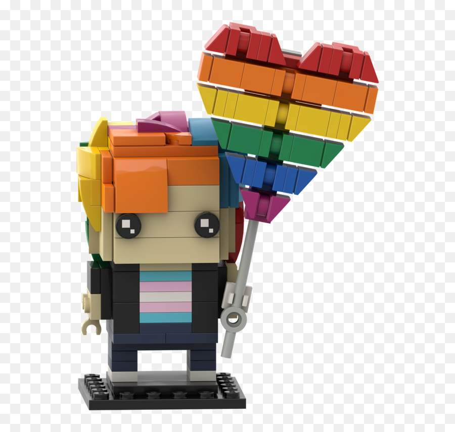 Lego Moc Brickheadz - Pride By Monkzize Rebrickable Moc Brickheadz Emoji,Luigi Emojis