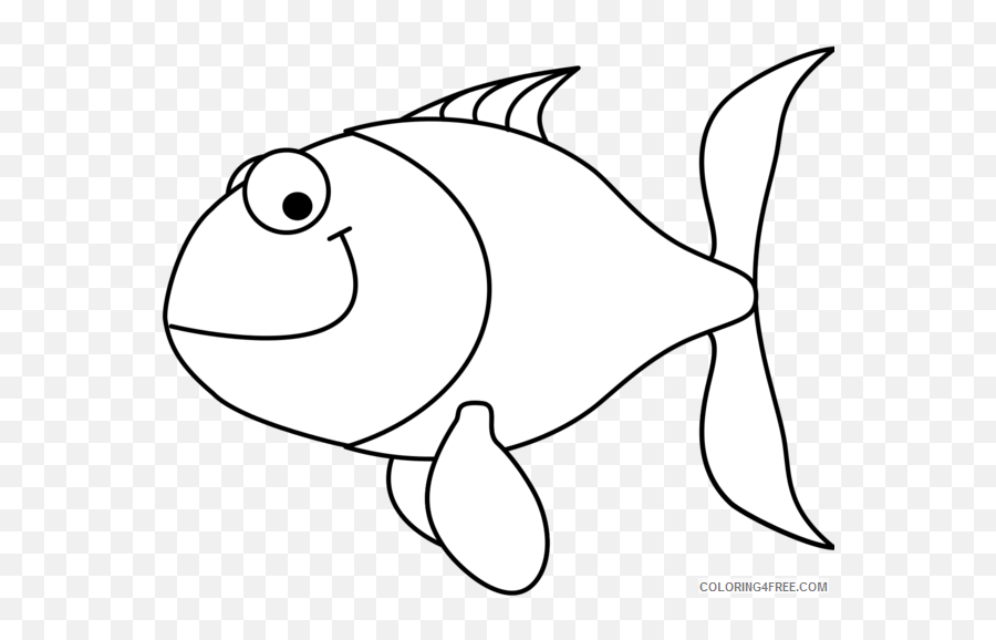 Cartoon Fish Coloring Pages Cartoon Salmon Fish Cartoon Fish - Dibujos De Un Pez Animado Emoji,Fish Horse Emoji