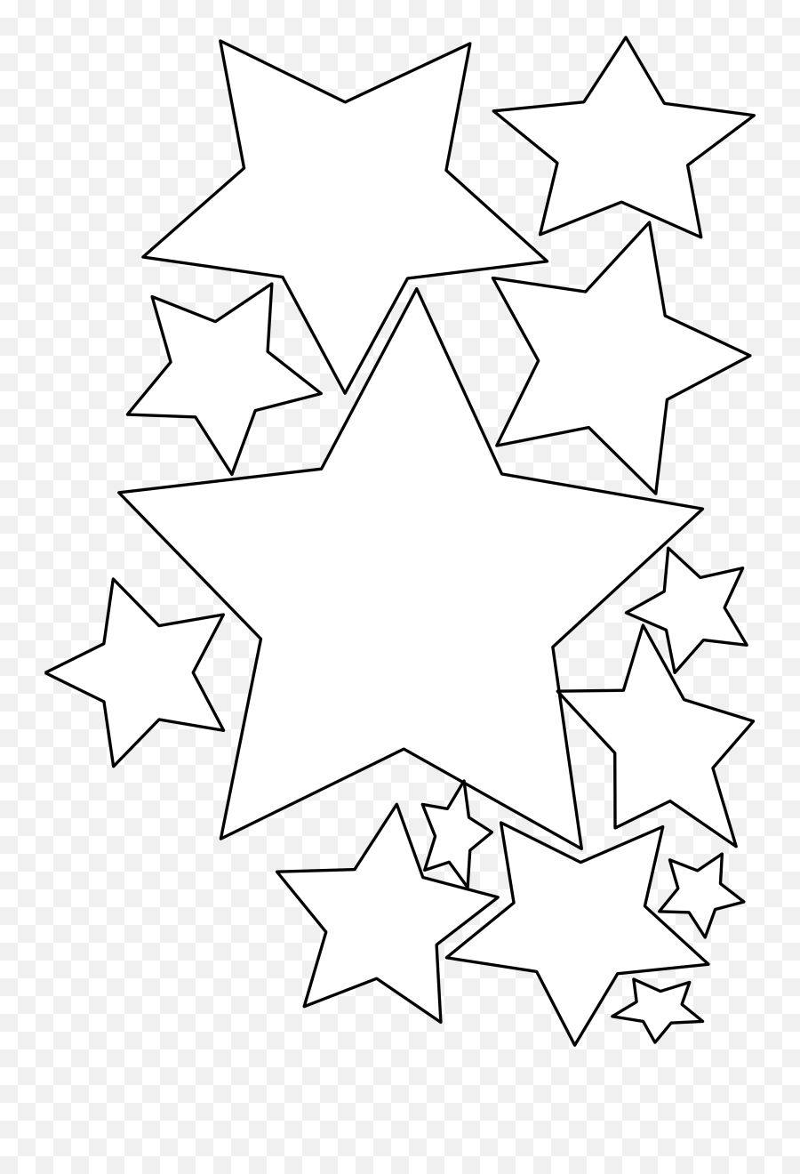 Free Black And White Stars Download - White On Black Clipart Emoji,Star Emoji Black And White