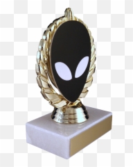 Alien Vector Cut Logo Trophy On Marble - Fictional Character Emoji,Patrick Steware Emoji Movie