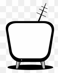 Download Television Tv Black And White Images Clipart Png - Black And White Tv Screen Logo Emoji,Television Smiley Emoticon