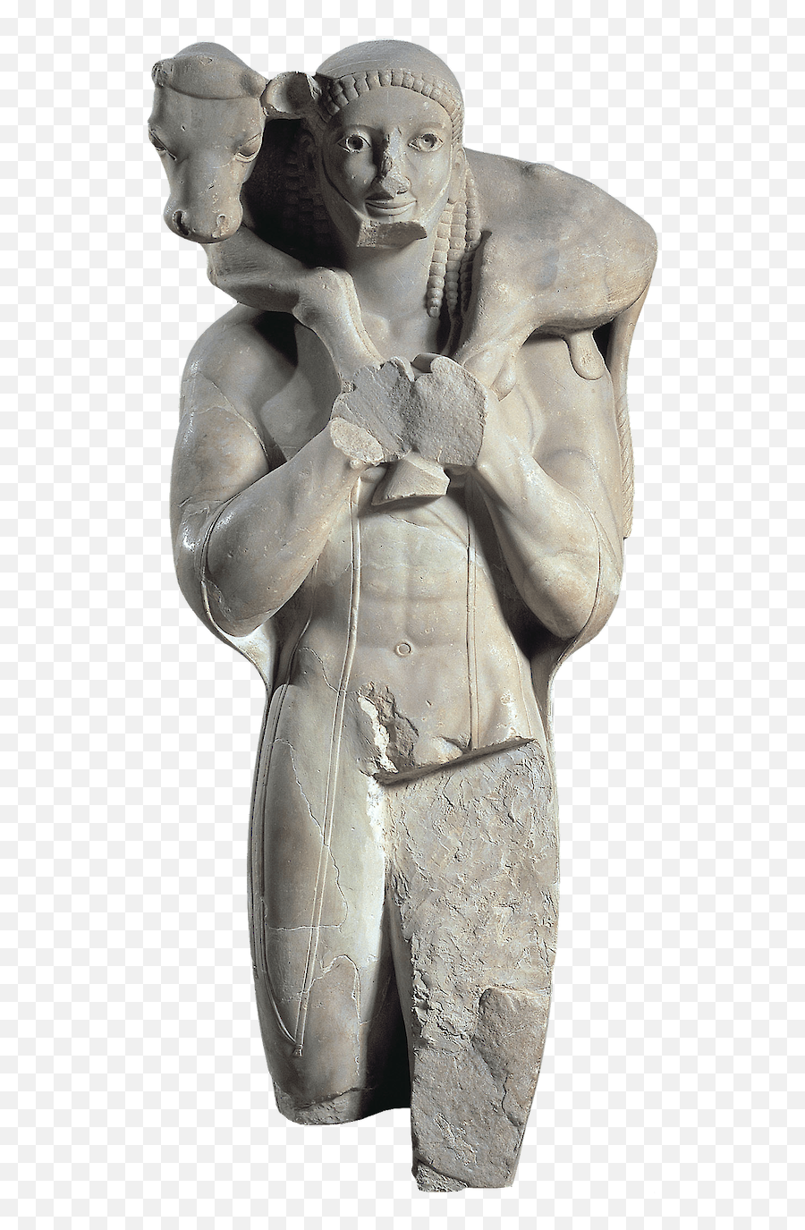 Moschophoros Ancient - Moschophoros Of The Acropolis Emoji,Greek Sculptural Style Lots Of Emotion