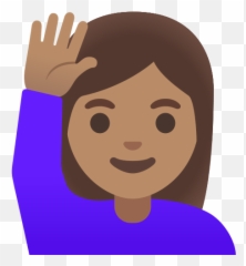 U200d Woman With Raised Hand With Medium Skin Tone - Emoji Woman Raising Hand,Popular Skin Tone Emojis