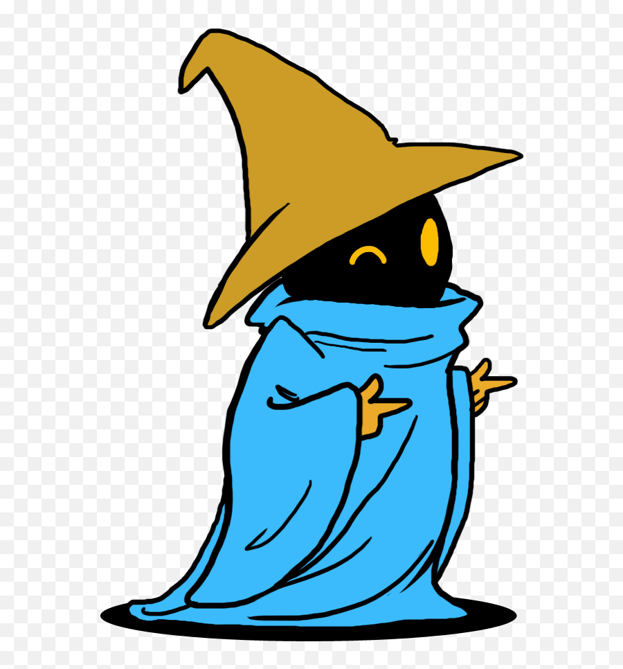 Sorcerer Clipart Uncanny - Black Mage Final Fantasy Png Black Mage Final Fantasy Emoji,Uncanny Emojis