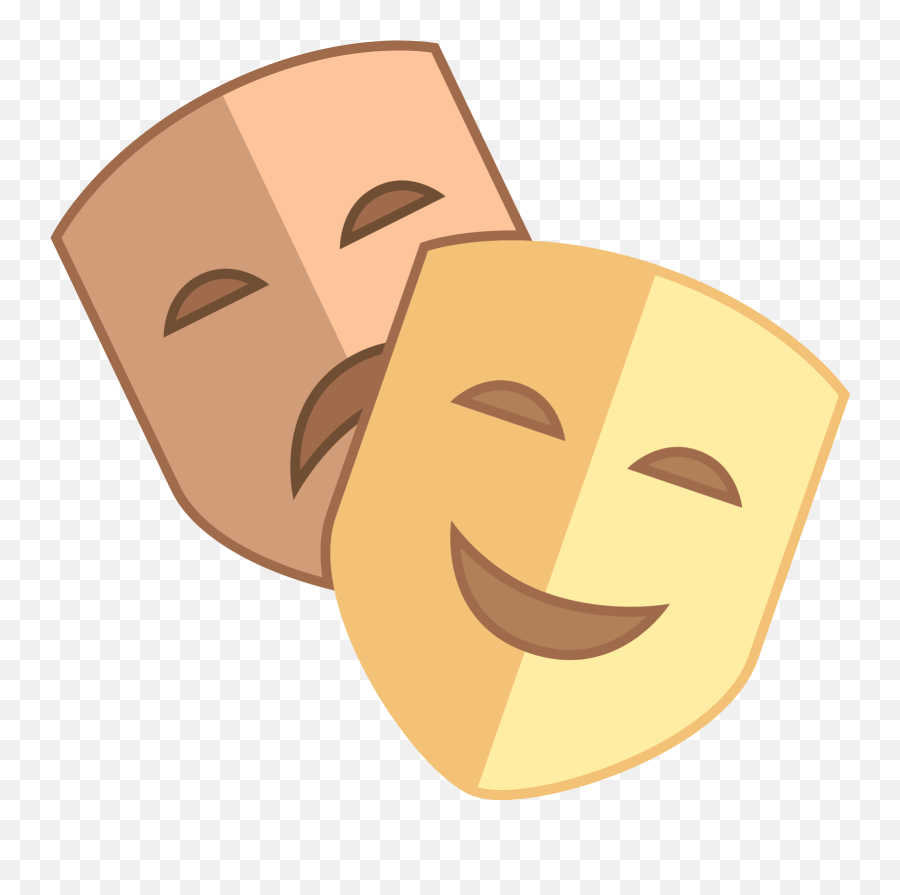 Theatre Clipart Happy Sad Face - Mask Theatre Happy Sad Emoji,Images Of Happy And Sad Emoticon