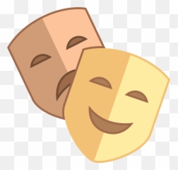 Theatre Clipart Happy Sad Face - Mask Theatre Happy Sad Emoji,Images Of Happy And Sad Emoticon