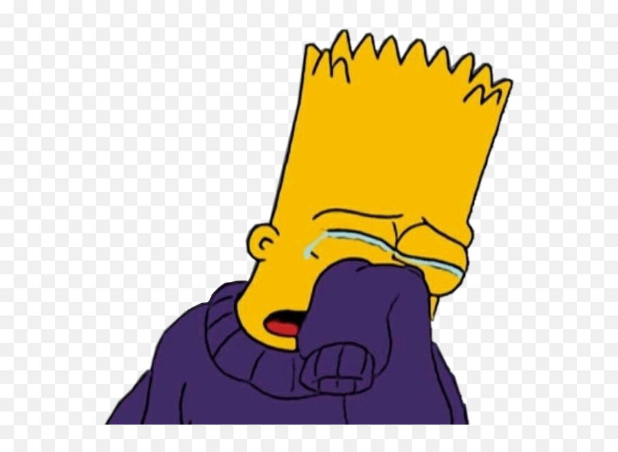 Sad Miserable Simpsons Cry Crying - Bart Triste Png Emoji,Miserable Emoji