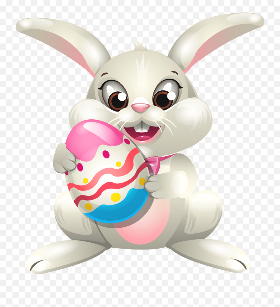Easter Bunny Whit Egg Png - Transparent Easter Bunny Png Emoji,Rabbit Egg Emoji