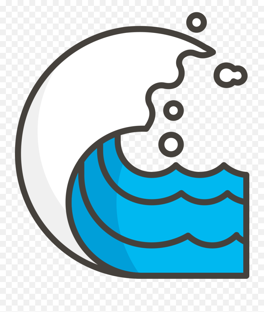 Water Wave Emoji Clipart - Free Wave Icon,Guess The Emoji Wave 11