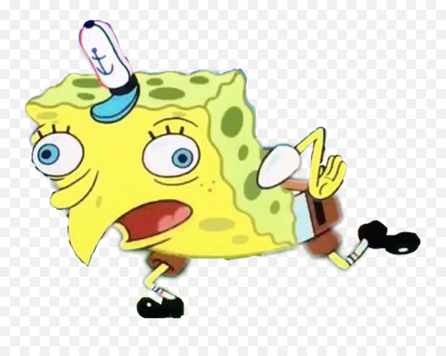 Spongebob Mocking Meme Stickers Sticker By - Spongebob Mocking Meme Emoji,Mocking Emoji