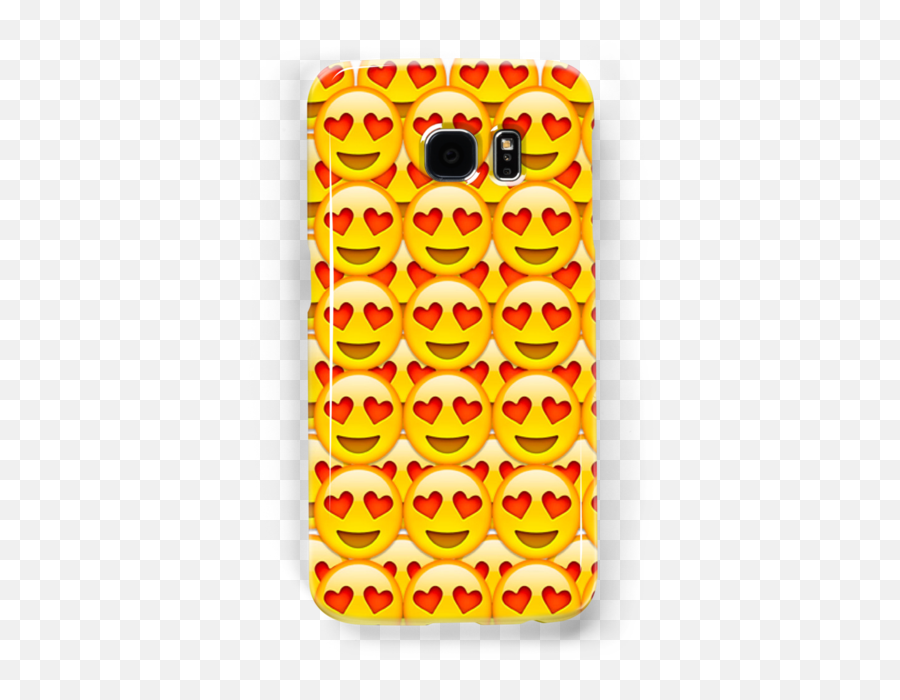 Heart Eyed Emoji - Mobile Phone Case Full Size Png,Emojis On Phone