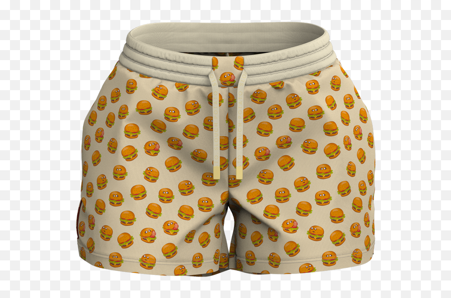 Snack Shorts U2013 Slouch Potato Emoji,Running Emoji Plus Burger Emoji