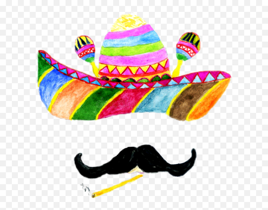 Cinco De Mayo Sticker Challenge - Watercolor Sombrero Clipart Emoji,Cinco De Mayo Emojis