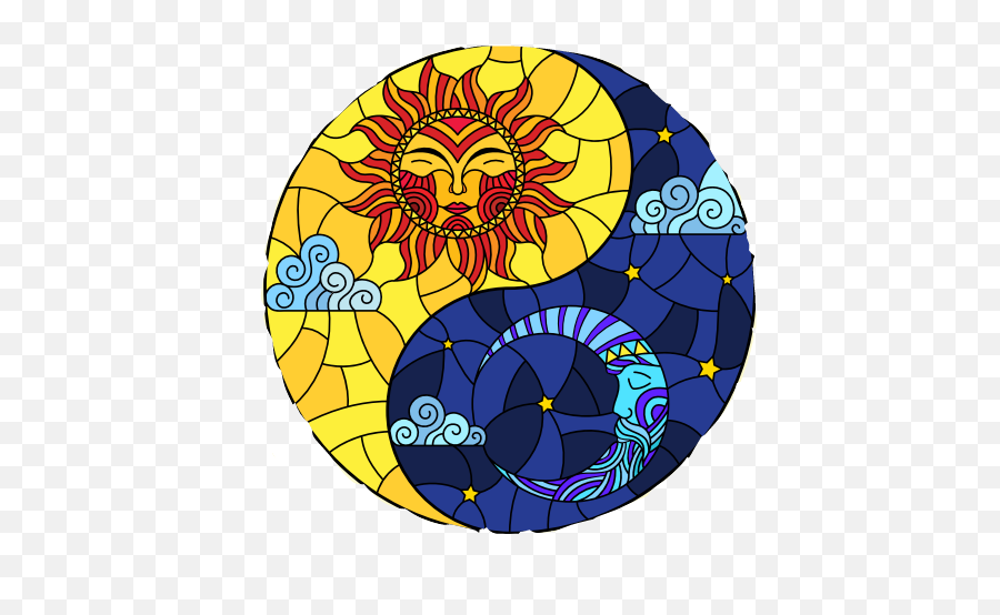 Yin - Yang Sticker By U2022pauchanu2022 Blue Moon Yellow Sun Emoji,Yin Yang Emoji App