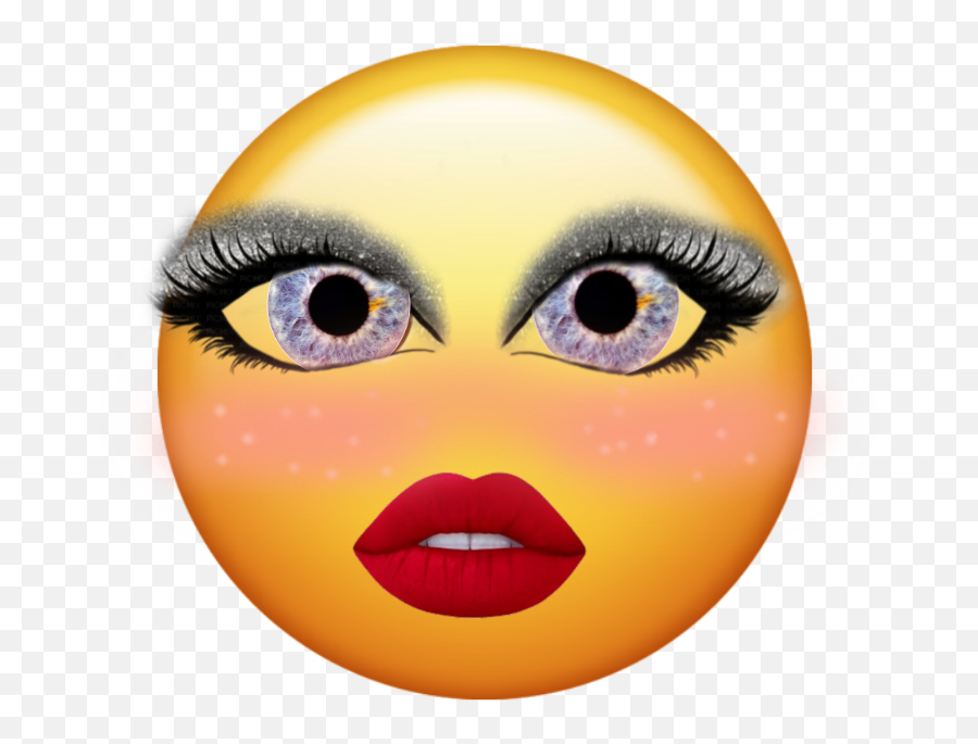 Emoji Makeup Sticker - Happy,Emoticon Makeup