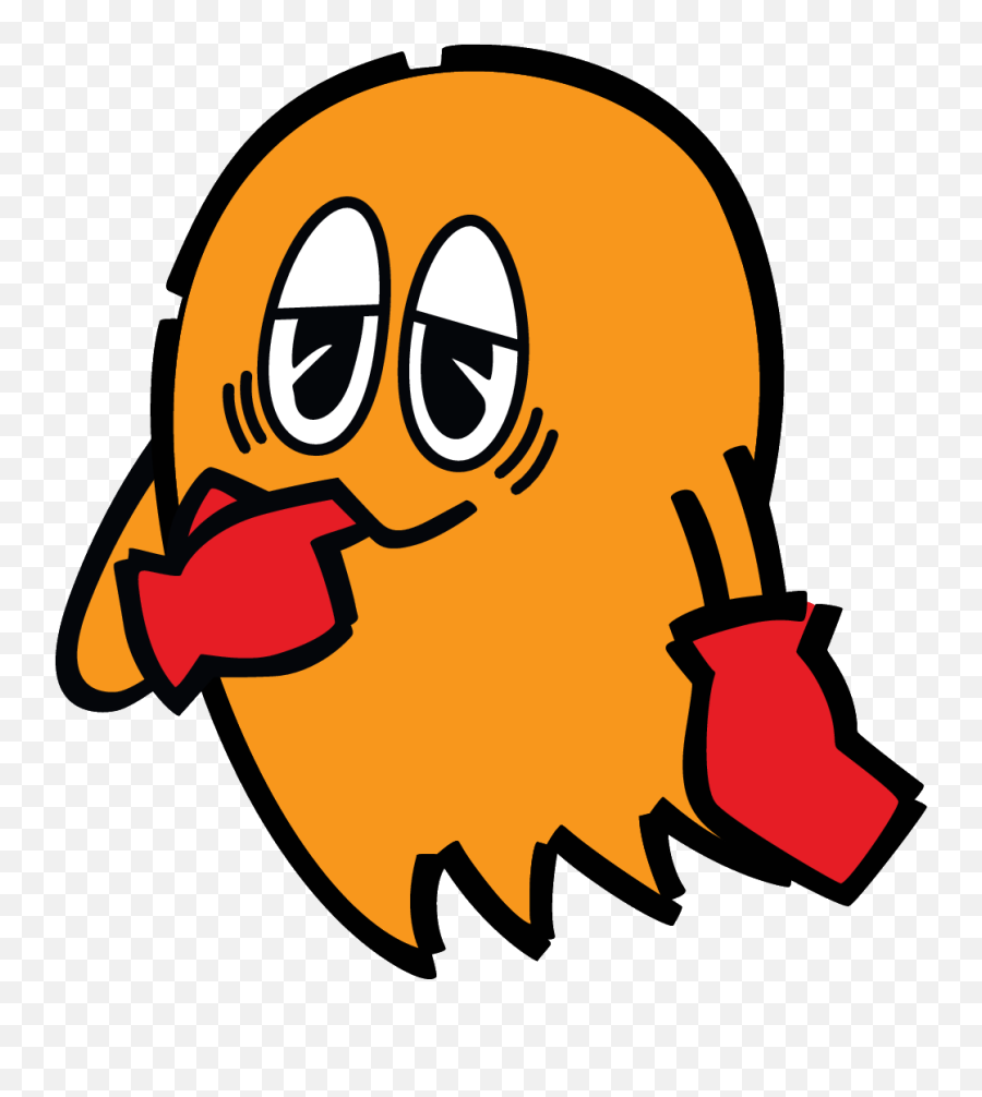 Arcade Classic - Clyde Pac Man Ghost Clipart Full Size Pac Man Clyde Emoji,Minecraft Classic Emoticons