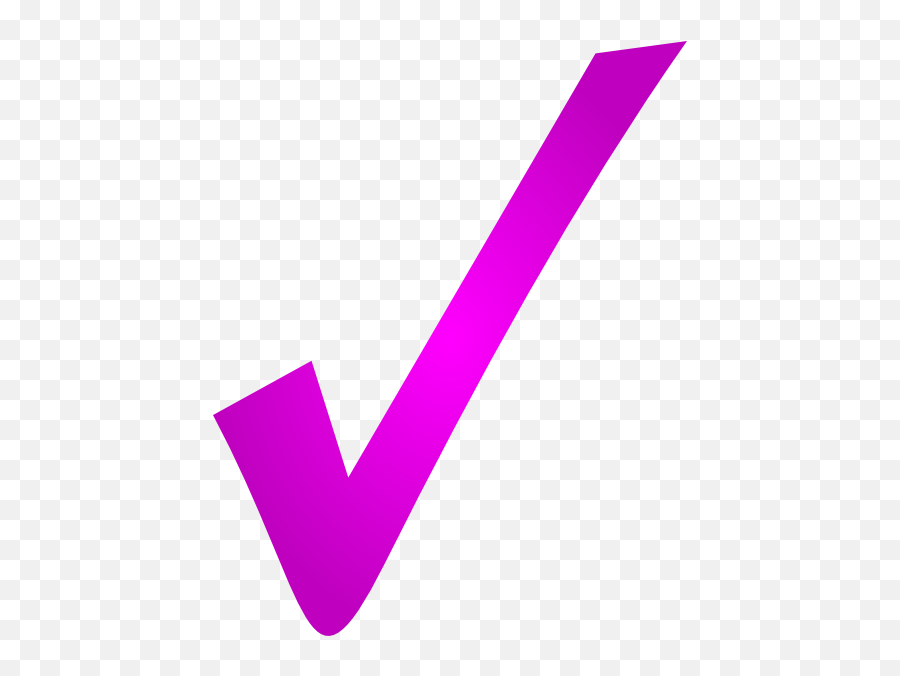 Clipart Check Mark - Pink Purple Check Mark Emoji,Tick Mark Emoji