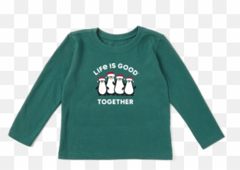 Sale Toddler Life Is Good Together - Long Sleeve Emoji,Penguin Shirt Emoji